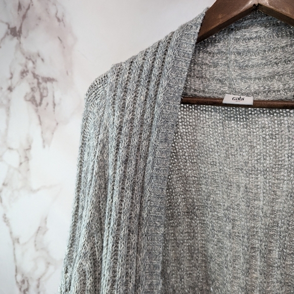 Cabi Cardigan Womens XS Gray Cathedral  Sweater Open Front Duster Long 3472 - Picture 3 of 13